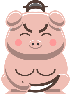 heo, pig, fat, dễ thương, mập