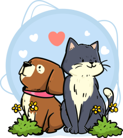 Cún, dog, mèo, cat