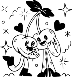Hoạt hình, cartoon, cherry, vui nhộn