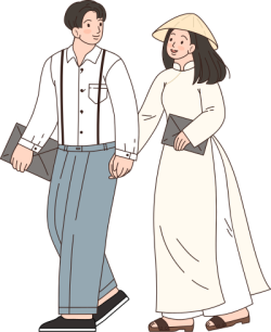 Áo dài, cặp đôi, couple, tình yêu, học sinh