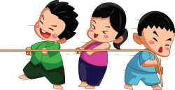 chibi, kéo co,tug of war 1