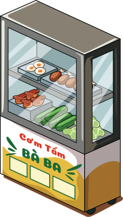 Sài Gòn, gian hàng,booth, cơm tấm