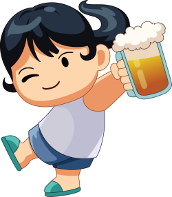 Chibi, bia, beer, girl, bé gái