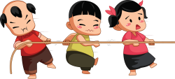 chibi, kéo co,tug of war