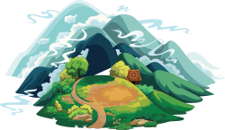 Núi, mountain, đồi, mây, cloud