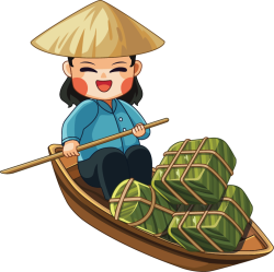 Con người, nông thôn, con gái, girl, bán hoa, xuồng