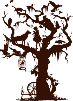 Cây, tree, halloween