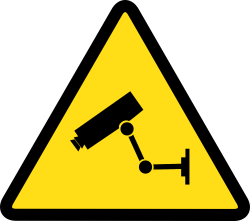 Warning, cảnh báo, biển cảnh báo, camera