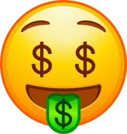 icon, face, tiền, money