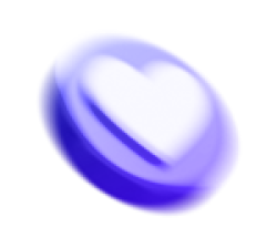 Button, heart, heart 3D