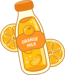 Nước cam, cam, orange, cute, dễ thương