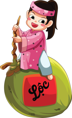 chibi, bé gái, girl, dừa, coconut