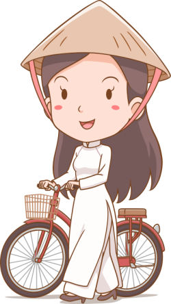 Cô gái, chibi, girl, áo dài