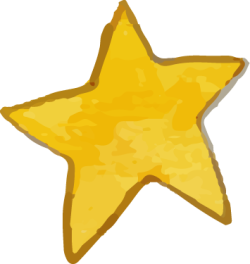 Ngôi sao, star, watercolor