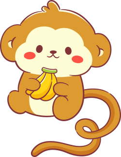 Chuối, banana, khỉ, monkey