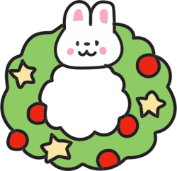 Giáng sinh, christmas, noel, vòng hoa, con thỏ, bunny