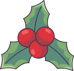 Giáng sinh, christmas, noel, lá nhựa ruồi, quả mọng