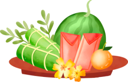 Hoa mai, hoa, flower, bánh tét, dưa hấu, bao lì xì, tết, xuân