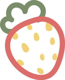 Cute, dễ thương, line, trái cây, fruit, dâu, strawberry