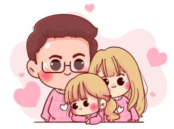 gia đình, family, cute