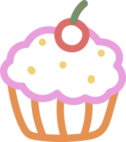 Cute, dễ thương, line, bánh, cupcake, cake, bánh ngọt