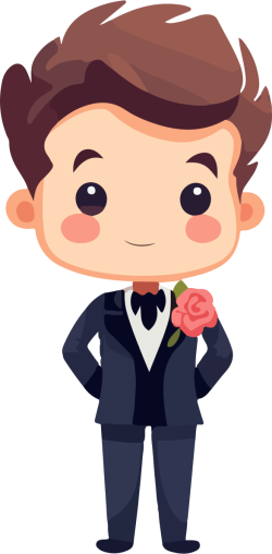 Chibi, dễ thương, chú rể,cute, groom