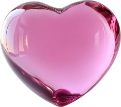 Heart, trái tim, 3D, glossy heart, màu hồng, pink, màu tím, purple