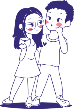 Cặp đôi, couple, tình yêu, love, line, đường nét, ngầu, cool