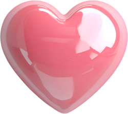 Heart, trái tim, 3D, glossy heart, màu hồng, pink