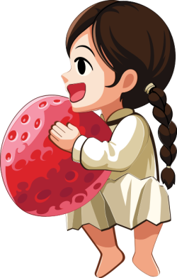cô gái, dễ thương, girl, cute, chibi, dâu tây, strawberry