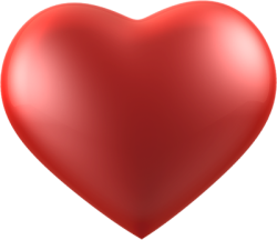 Heart, trái tim, 3D, glossy heart, màu đỏ, red