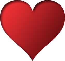 Heart, trái tim, 3D, glossy heart, màu đỏ, red
