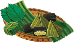 bánh, rổ bánh, bánh ít lá gai, cake