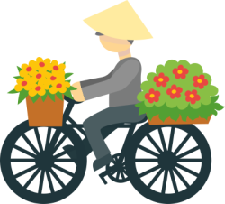 Việt Nam, xe hoa, xe chở hoa, xe bán hoa