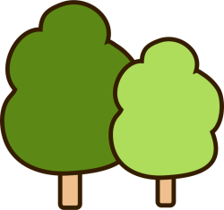 Cây, cây xanh, tree, cute, dễ thương