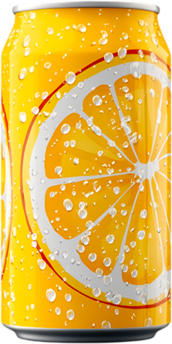 Nước ngọt, nước cam, cam, orange, lon nhựa, bottle
