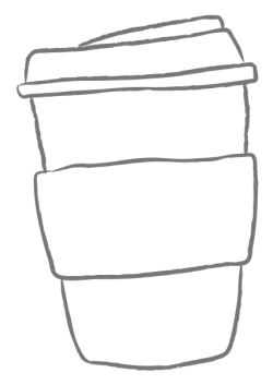 Cà phê, coffee, coffee tea, tea, line, brush, dễ thương, cute