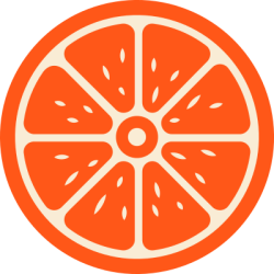 Logo, cam, chanh, lemon, orange