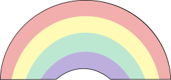 Cầu vồng, rainbow, cute, dễ thương
