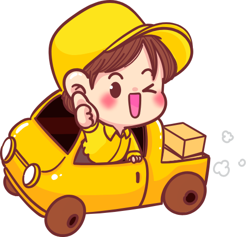 Chibi, đáng yêu, dễ thương, cute, shipper, nhân viên giao hàng, giao hàng 2