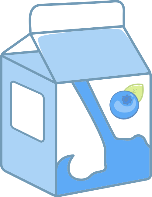 Cute, dễ thương, sữa, milk, việt quất, blueberry