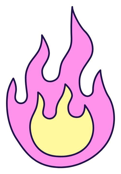 Y2k, retro, vintage, flat design, lửa, fire