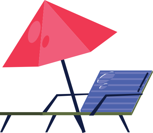 Hè, ghế, dù,Summer, chair, umbrella