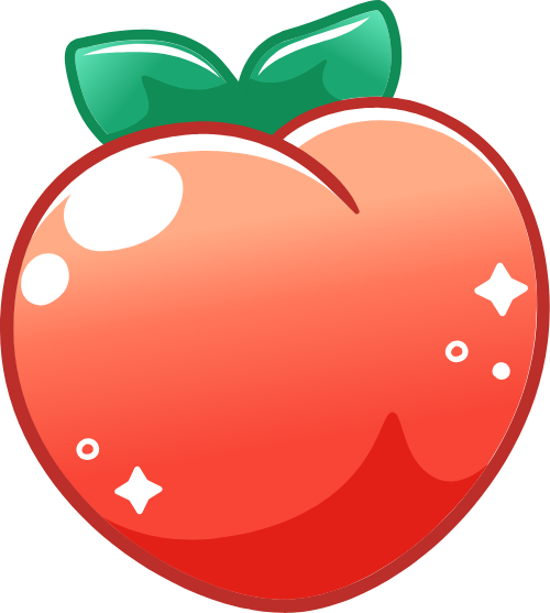 Quả đào, trái đào, đào, peach, cute, dễ thương 5