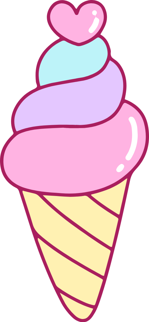 Cute, dễ thương, kem, ice cream, kem cây, cây kem