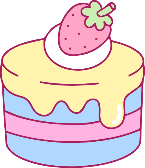 Cute, dễ thương, bánh, bánh kem, cake, dâu tây, strawberry