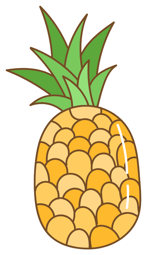 Summer, mùa hè, cute, dễ thương, trái cây, dứa, thơm, ananas