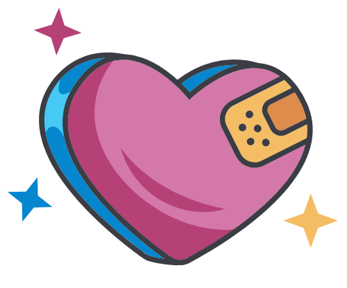 Y2k, retro, vintage, flat design, trái tim, heart