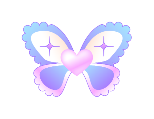 Y2k, retro, vintage, flat design, gradient, bướm, bươm bướm, butterfly