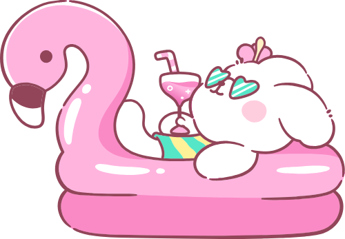 Summer, mùa hè, cute, dễ thương, thỏ, bunny, rabbit